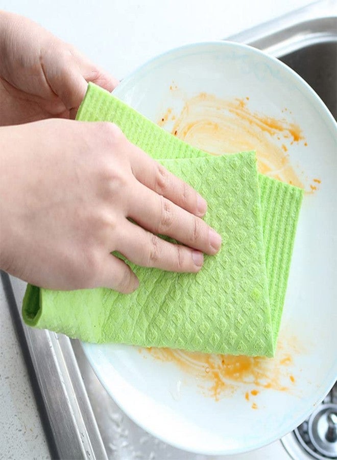 Cleonest Reusable Cellulose Kitchen Sponge Wipes | Pack of 10 | Super Absorbent Cotton Cleaning Cloths for Home, Dishes & Surfaces | Eco-Friendly & Multicolor - Image 4